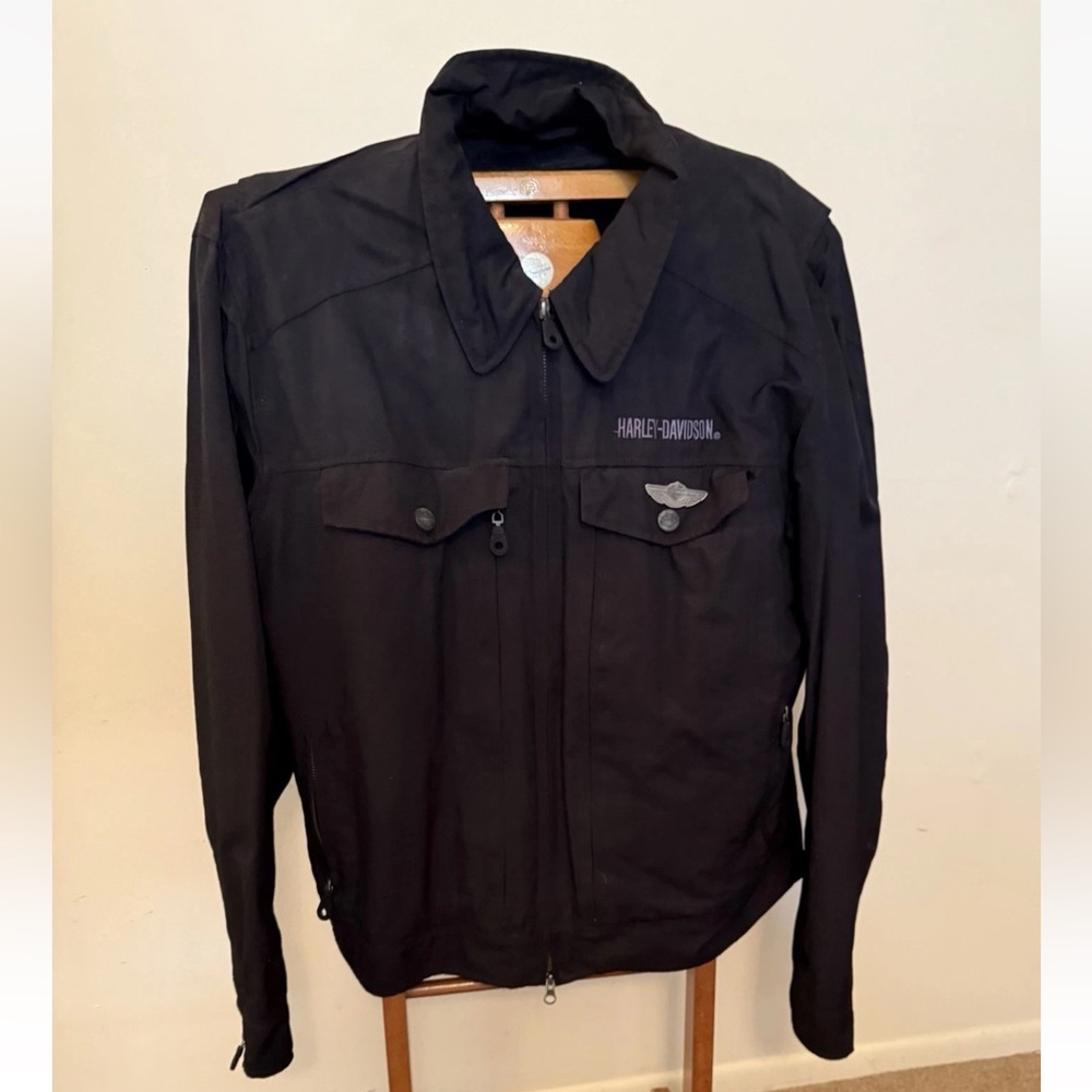 Harley-Davidson Black Lightweight Zip-Front Jacket